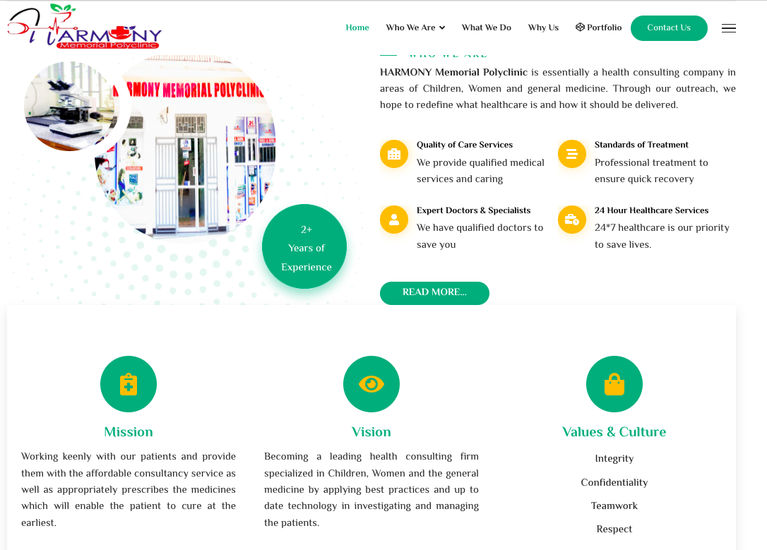 Harmony Memorial Polyclinic Website